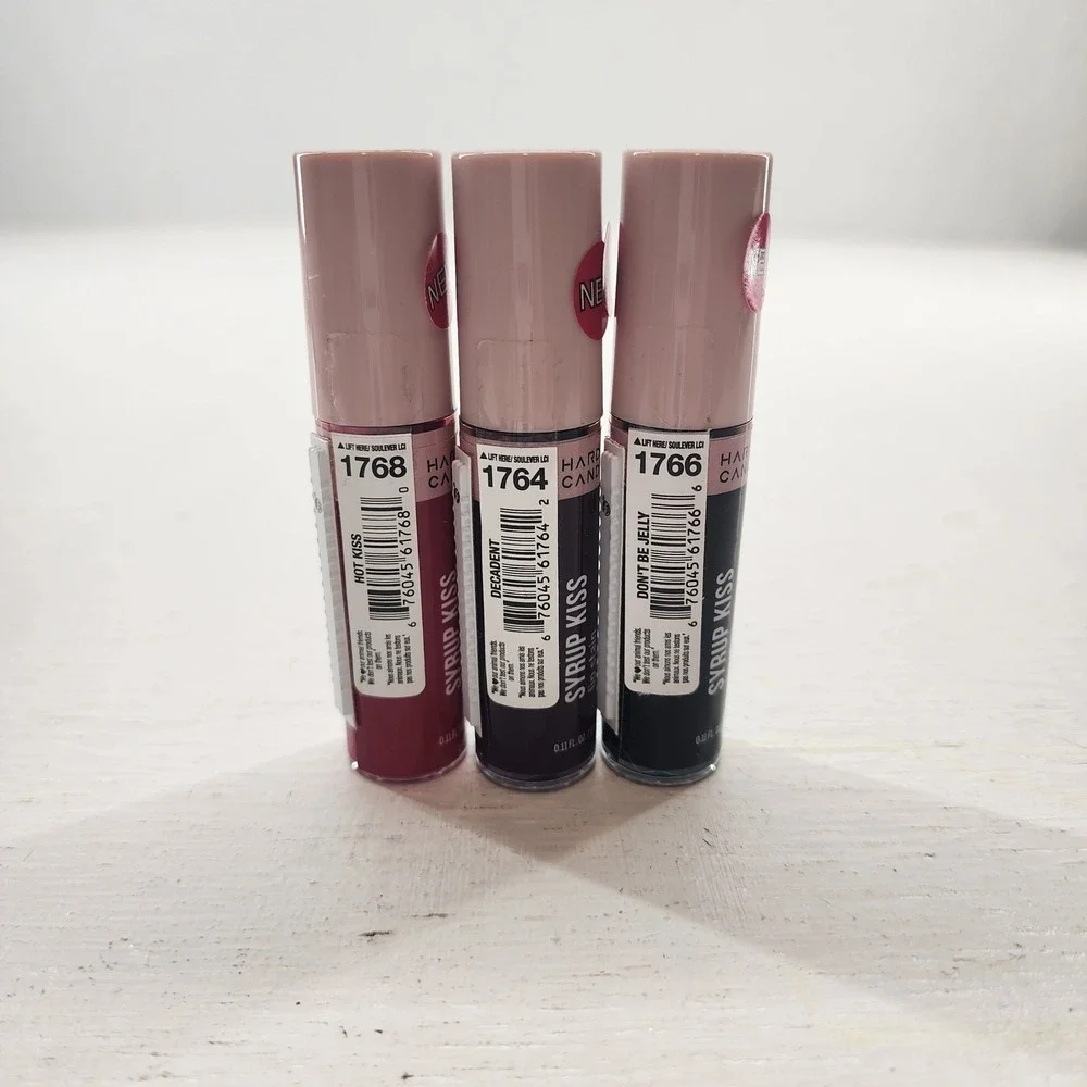 x3 Hard Candy Syrup Kiss Lip Stain Bundle 1768 1764 1766 Makeup Cosmetics Beauty